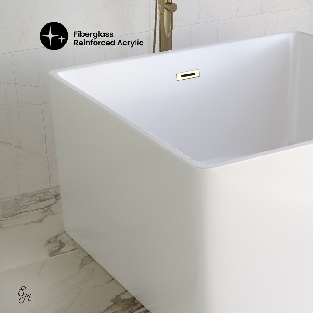 Swiss Madison Voltaire 47" Square Freestanding Bathtub