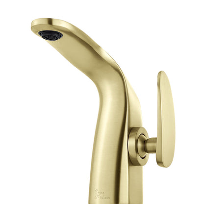 Swiss Madison Chateau Single Hole, Single-Handle, Bathroom Faucet in Brushed Gold