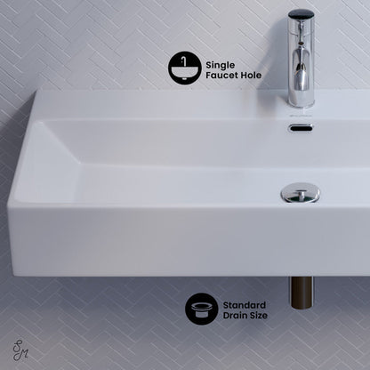 Swiss Madison Claire 40" Rectangle Wall-Mount Bathroom Sink