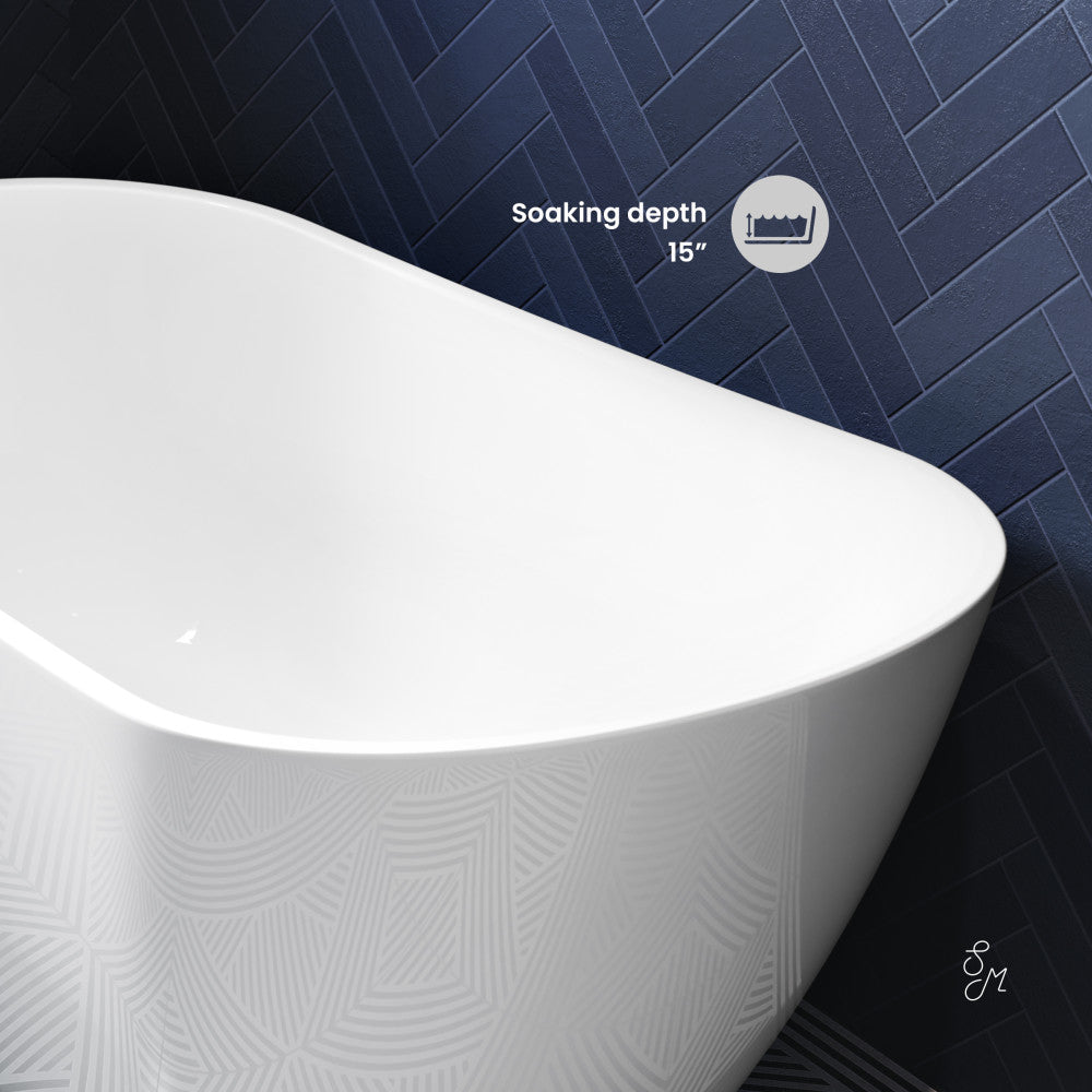 Swiss Madison Sublime 60" Single Slipper Freestanding Bathtub