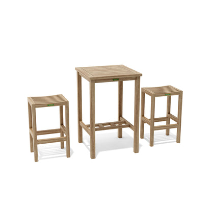 Anderson Teak Bahama Montego 3-Pieces Square Bar Set