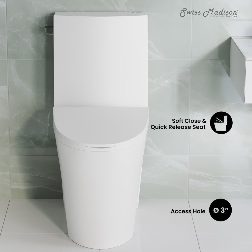Swiss Madison St. Tropez One-Piece Elongated Toilet Side Flush 1.28 gpf