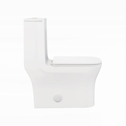 Swiss Madison Concorde One Piece Square Toilet Dual Flush 1.1/1.6 gpf in Matte White