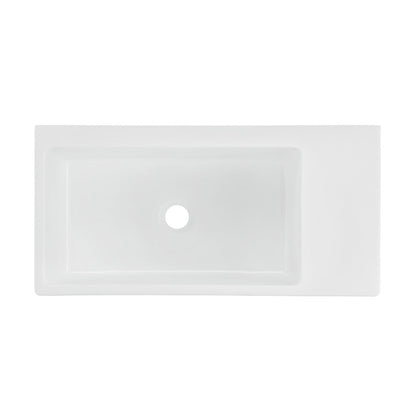 Swiss Madison Delice 24" Rectangle Wall-Mount Bathroom Sink in Matte White