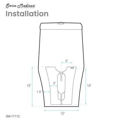 Swiss Madison Ivy One-Piece Elongated Toilet Vortex Dual-Flush 1.1/1.6 gpf