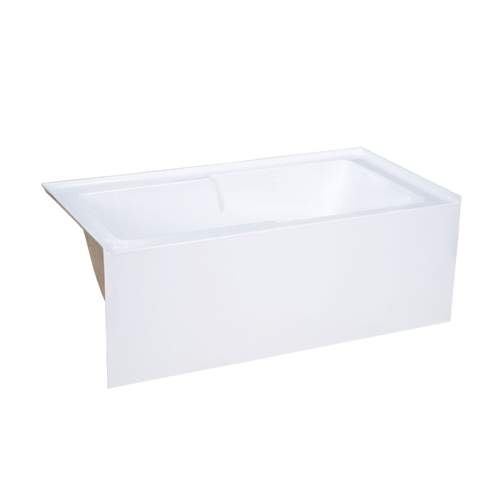 Swiss Madison Voltaire 60" x 32" Left-Hand Drain Alcove Bathtub with Apron and Armrest
