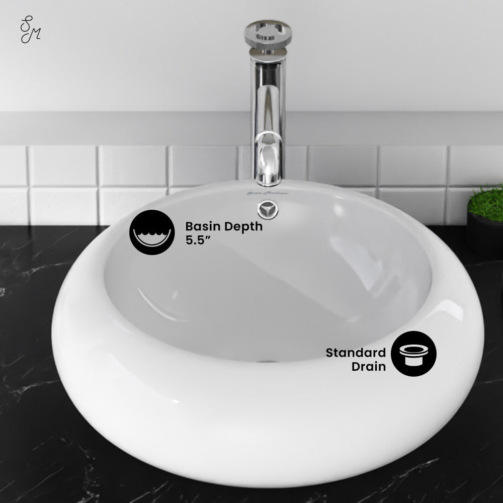 Swiss Madison Plaisir Round Vessel Sink