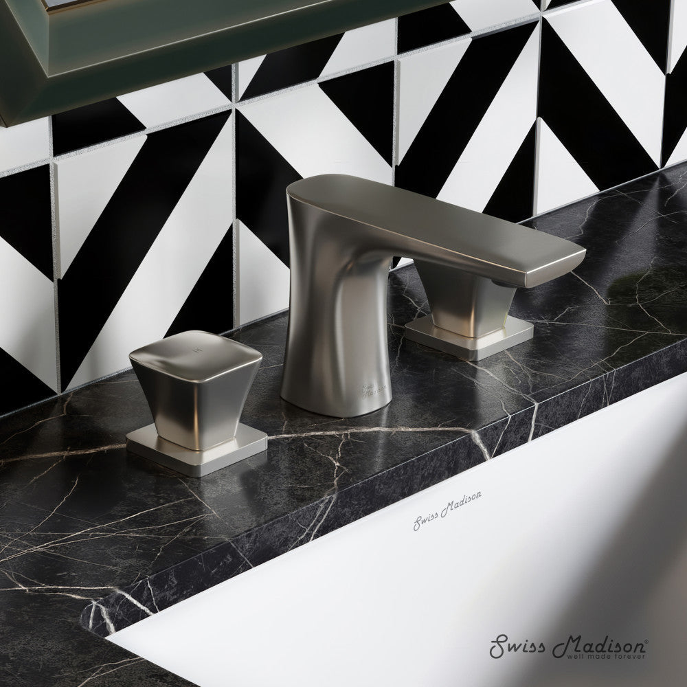 Swiss Madison Monaco 8 in. Widespread, 2-Handle, Bathroom Faucet in Brushed Nickel