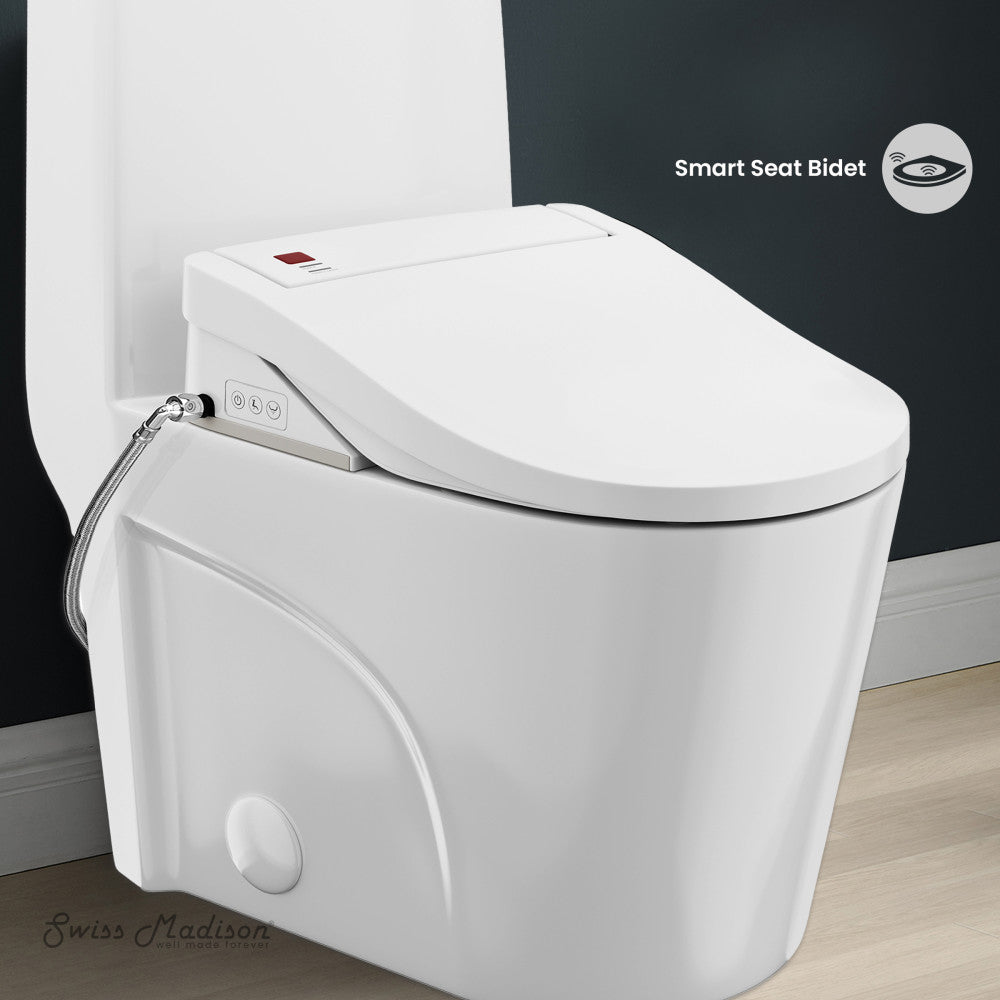 Swiss Madison St. Tropez One-Piece Elongated Toilet Vortex Dual-Flush 1.1/1.6 gpf with Smart Seat Bidet Option 2