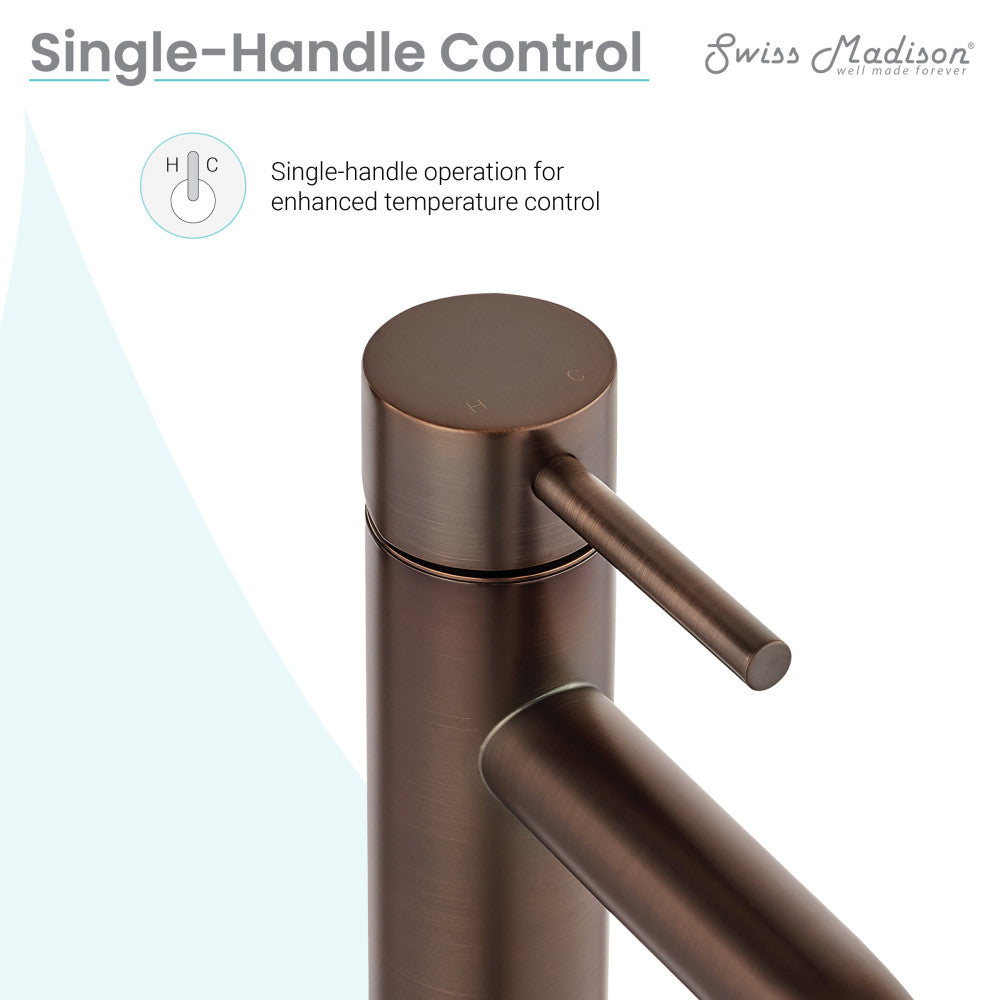 Swiss Madison Ivy Single Hole, Single-Handle, High Arc Bathroom Faucet in Oil Rubbed Bronze