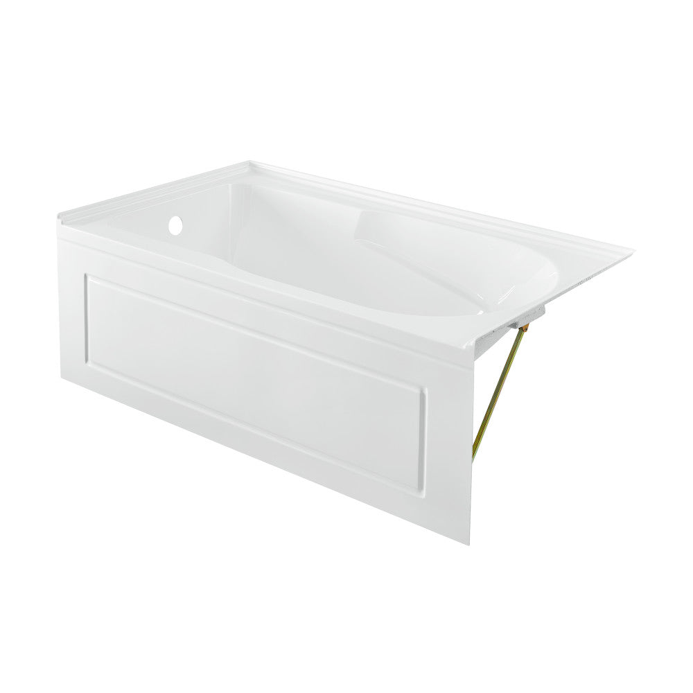 Swiss Madison Concorde 60" x 30" Left-Hand Drain Alcove Bathtub with Apron and Armrest