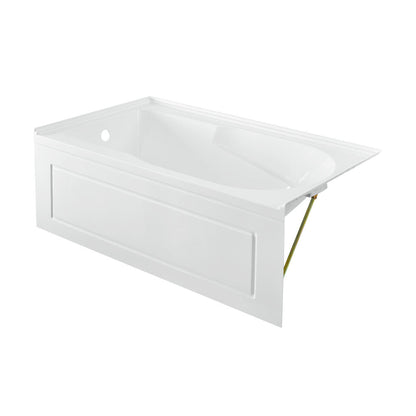 Swiss Madison Concorde 60" x 30" Left-Hand Drain Alcove Bathtub with Apron and Armrest