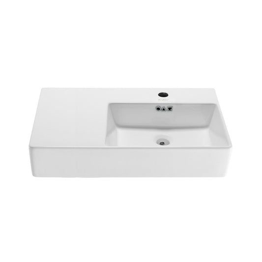 Swiss Madison St. Tropez 30" Rectangle Wall-Mounted Sink with Right Side Faucet Mount