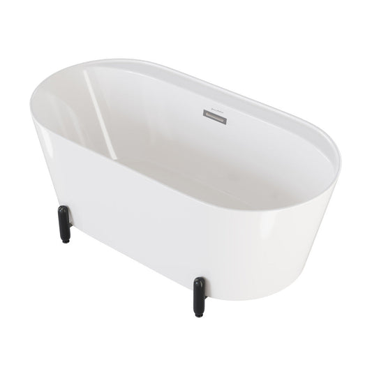 Swiss Madison Monaco 59" Freestanding Bathtub with Matte Black Stand