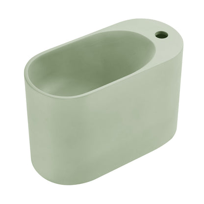 Swiss Madison Terre 18" Right Side Faucet Wall-Mount Bathroom Sink in Palm Green