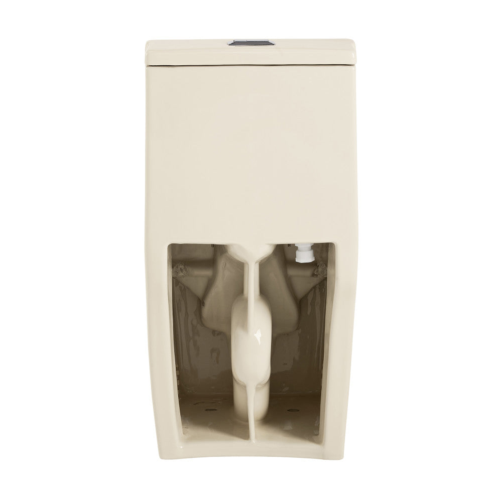 Swiss Madison Concorde One Piece Square Toilet Dual Flush 1.1/1.6 gpf in Bisque