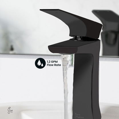 Swiss Madison Monaco Single Hole, Single-Handle, Bathroom Faucet in Matte Black