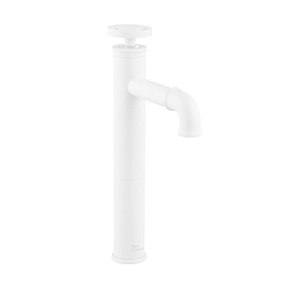 Swiss Madison Avallon Single Hole, Single-Handle Wheel, High Arc Bathroom Faucet in Matte White