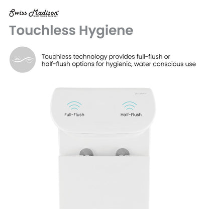 Swiss Madison Monaco One-Piece Elongated Toilet Dual-Flush 1.1/1.6 gpf, Touchless