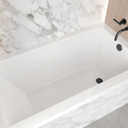 Swiss Madison Voltaire 54 x 30 Right Drain Soaking Alcove Bathtub in Glossy White