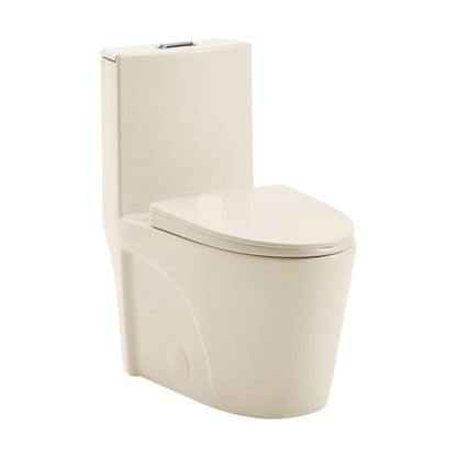 Swiss Madison St. Tropez One Piece Elongated Toilet Dual Vortex Flush 1.1/1.6 gpf in Bisque