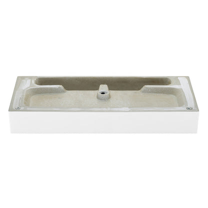 Swiss Madison Claire 40 Ceramic Console Sink White Basin Gold Legs