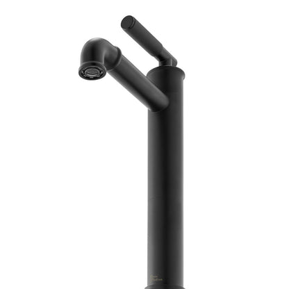 Swiss Madison Avallon Single Hole, Single-Handle Sleek, High Arc Bathroom Faucet in Matte Black