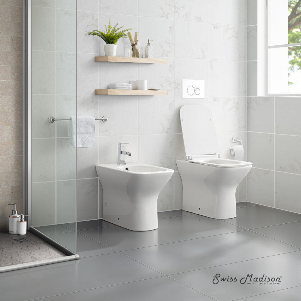 Swiss Madison Carre Back-To-Wall Square Toilet Bowl