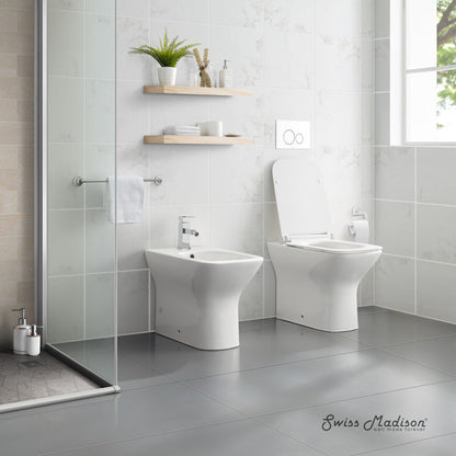 Swiss Madison Carre Back-To-Wall Square Toilet Bowl