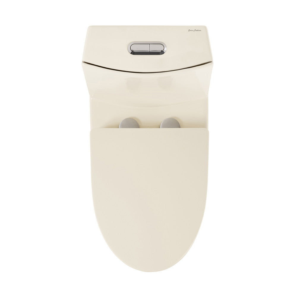 Swiss Madison St. Tropez One Piece Elongated Toilet Dual Vortex Flush 1.1/1.6 gpf in Bisque