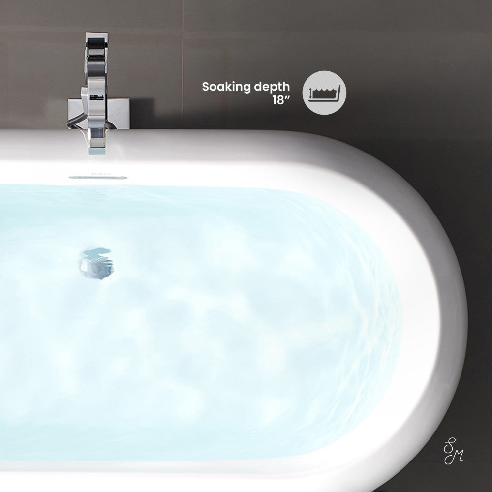 Swiss Madison Plaisir 63" Freestanding Bathtub