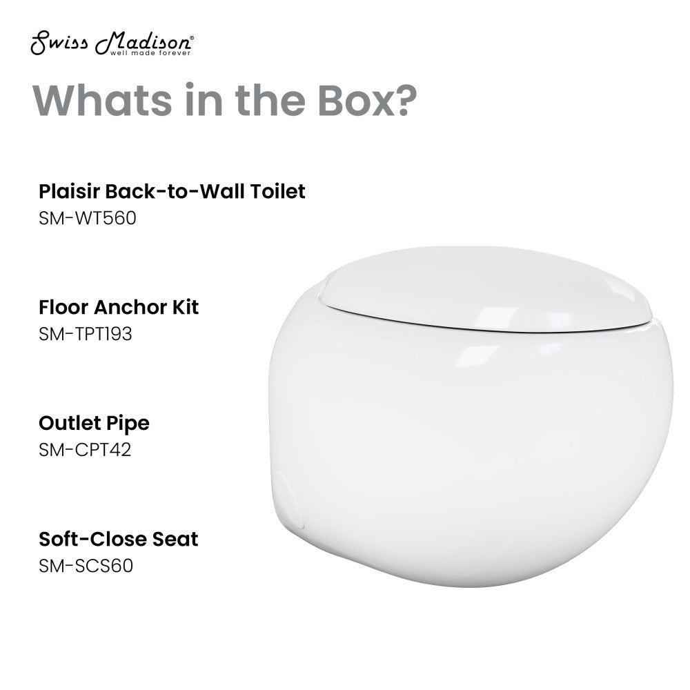 Swiss Madison Plaisir Back to Wall Toilet
