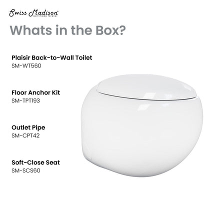 Swiss Madison Plaisir Back to Wall Toilet
