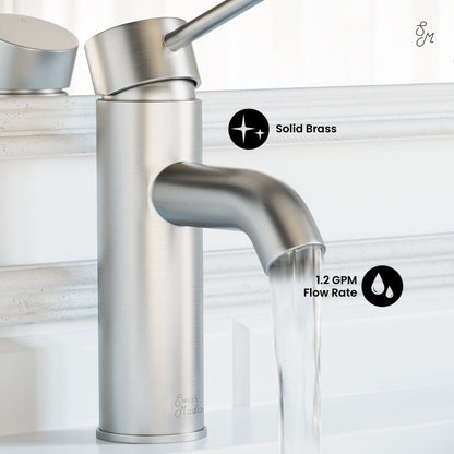 Swiss Madison Ivy Single Hole, Single-Handle, Bathroom Faucet in Brushed Nickel