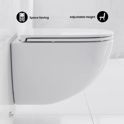 Swiss Madison Swiss Madison Well Made Forever SM-WK449-01W - St. Tropez Wall Hung Toilet Bundle, Glossy White