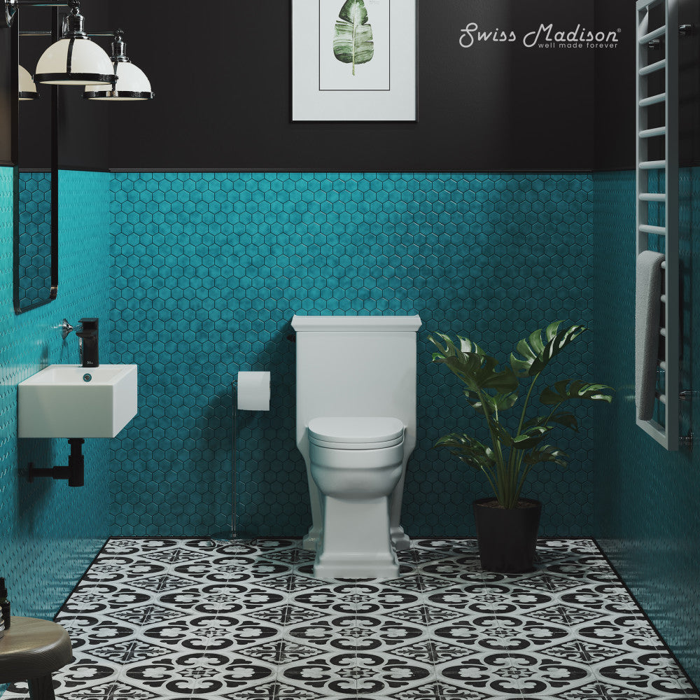 Swiss Madison Voltaire 19.5 x 10 Rectangular Ceramic Wall Hung Sink with Right Side Faucet Mount