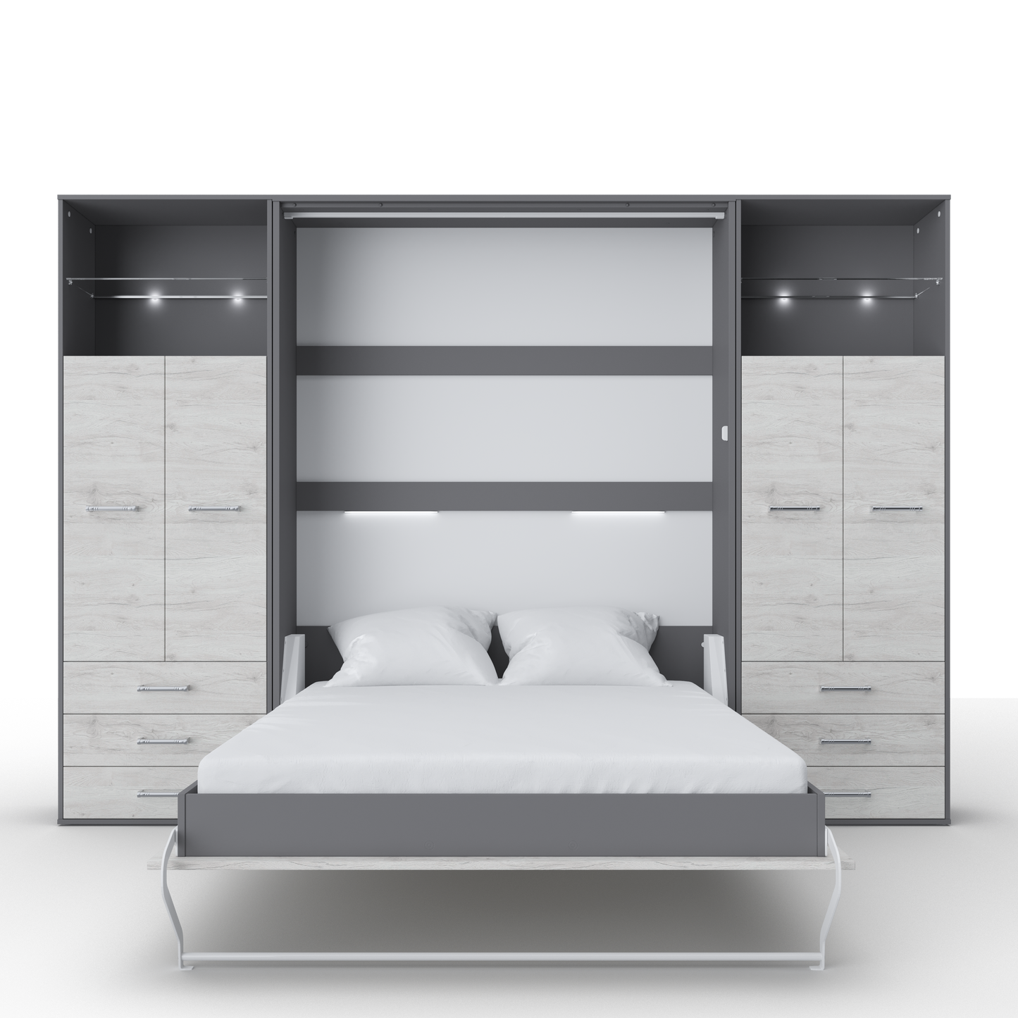 Maxima House Vertical Murphy Bed Invento. European Queen + 2 cabinets