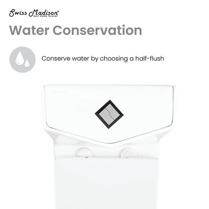 Swiss Madison Brusque One-Piece Square Toilet Dual-Flush 1.1/1.6 gpf