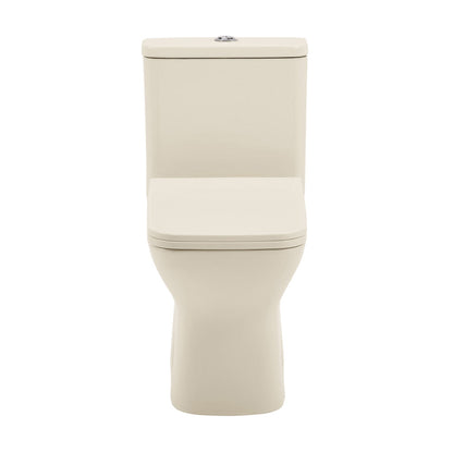 Swiss Madison Carre One Piece Square Toilet Dual Flush 1.1/1.6 gpf in Bisque