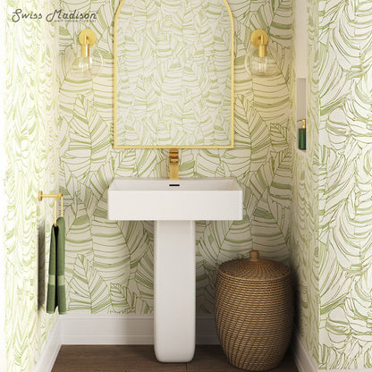 Swiss Madison Concorde Square Two-Piece Pedestal Sink