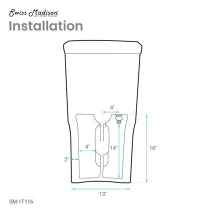 Swiss Madison Classe One-Piece Toilet with Front Flush Handle 1.28 gpf