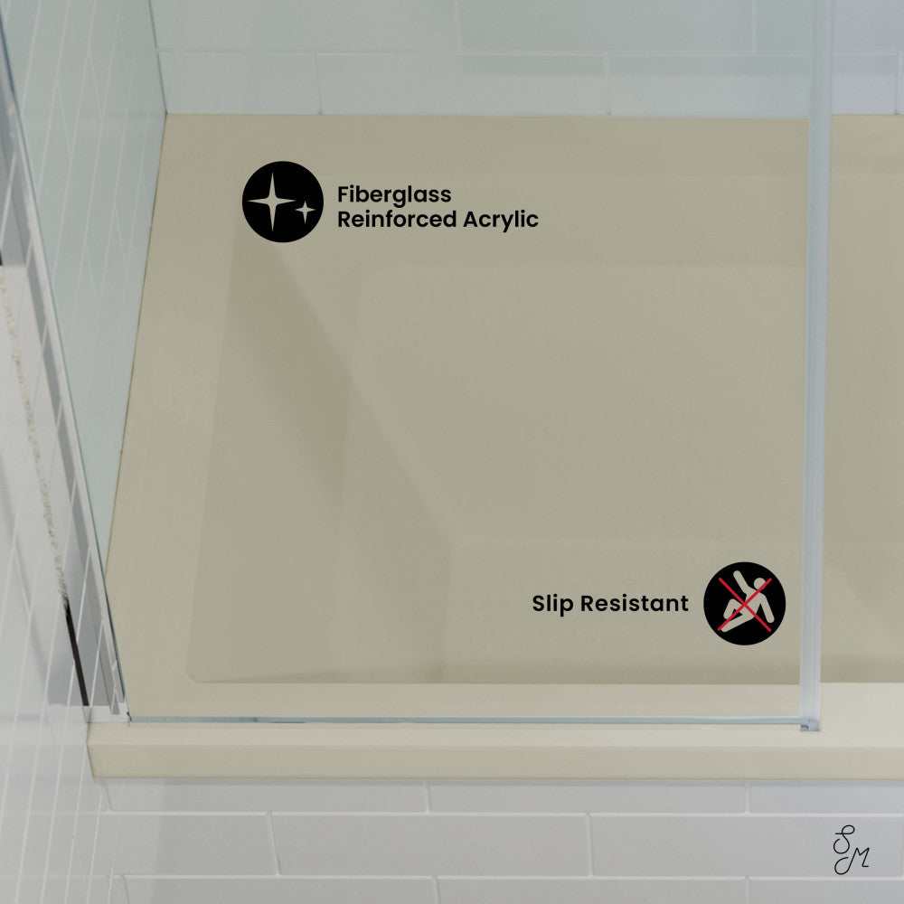 Swiss Madison Voltaire 48" x 32" Right-Hand Drain Alcove Bathtub in Bisque