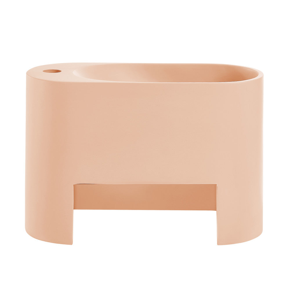 Swiss Madison Terre 18" Right Side Faucet Wall-Mount Bathroom Sink in Pastel Peach