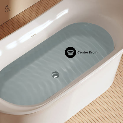 Swiss Madison Cascade 66" Double Slipper Soaking Freestanding Bathtub in Glossy White, Drain Included