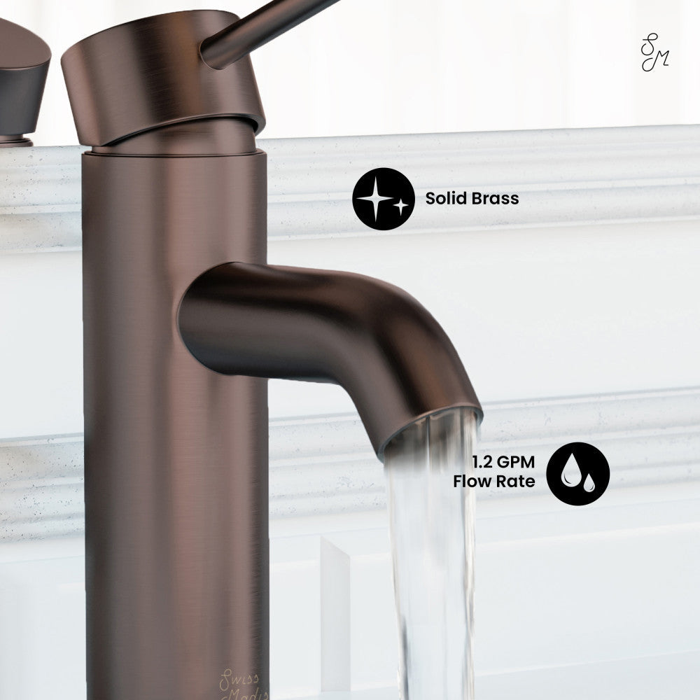 Swiss Madison Ivy Single Hole, Single-Handle, Bathroom Faucet in Oil Rubbed Bronze