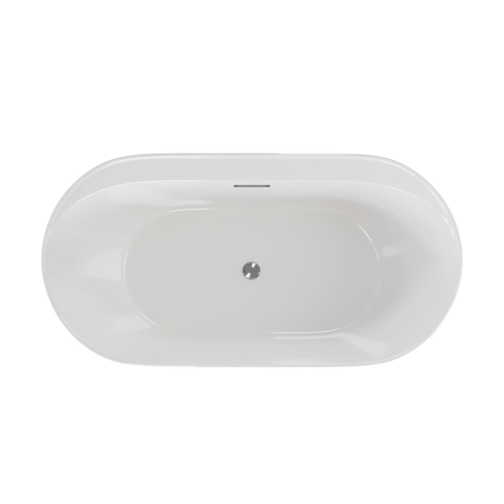 Swiss Madison Monaco 59" Freestanding Bathtub with Matte Black Stand