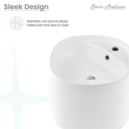 Swiss Madison Ivy Wall-Mount Sink in Matte White