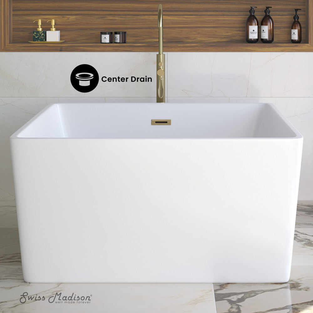 Swiss Madison Voltaire 47" Square Freestanding Bathtub