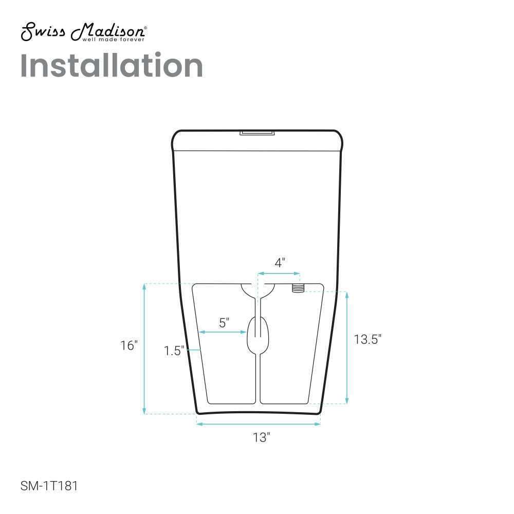 Swiss Madison Dreux One Piece Elongated Dual Flush Toilet with 0.95/1.26 GPF