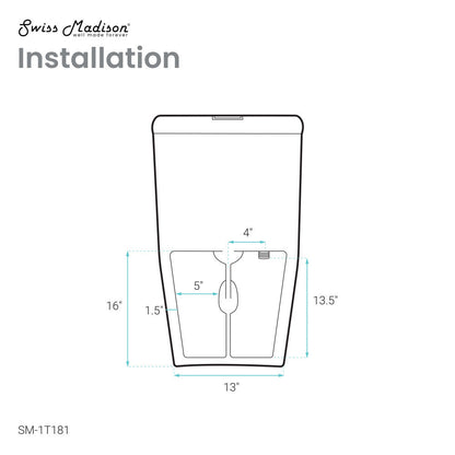 Swiss Madison Dreux One Piece Elongated Dual Flush Toilet with 0.95/1.26 GPF
